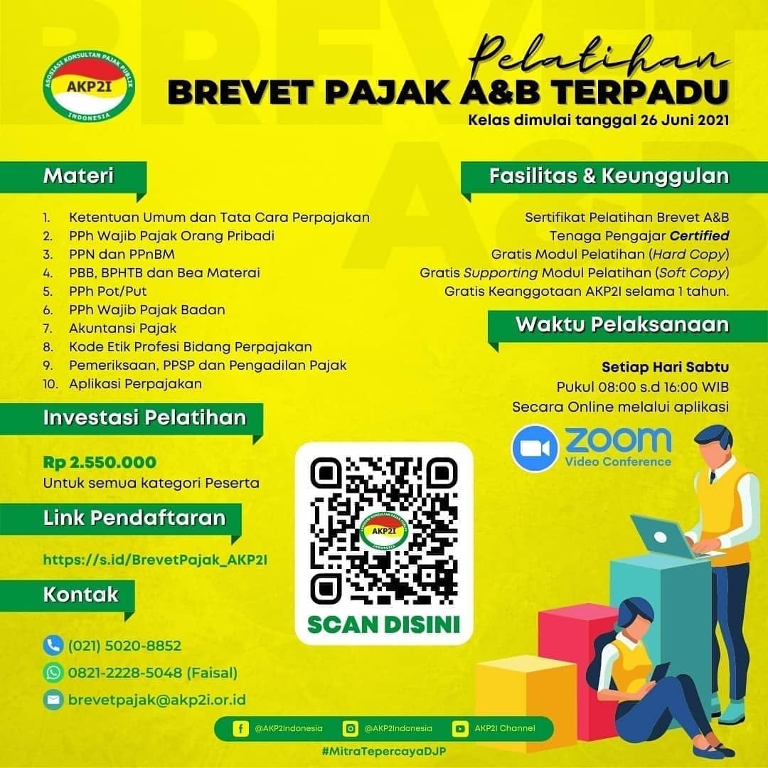 You are currently viewing Pelatihan Brevet Pajak A&B Terpadu AKP2I Pusat