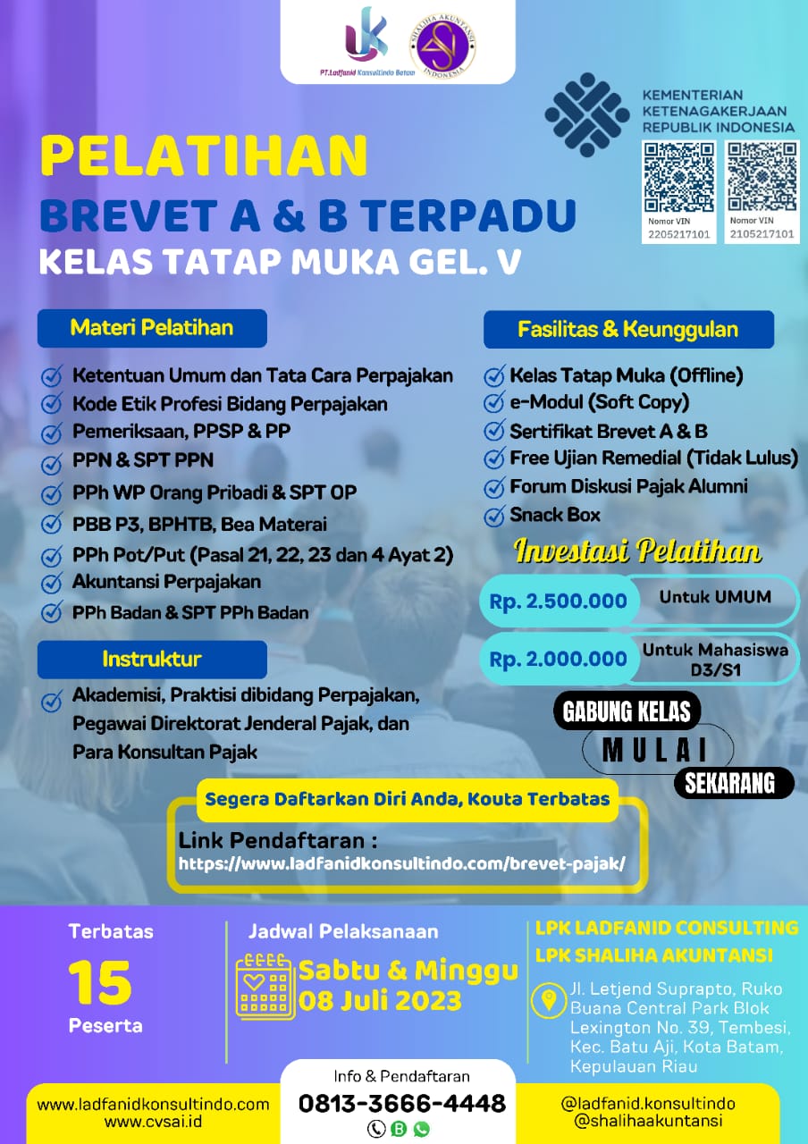 Read more about the article Pelatihan Brevet AB Terpadu Batam (Gel. Ke 5 Tatap Muka)